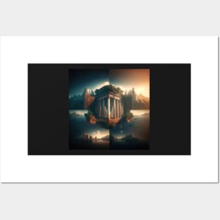 Greek Temple Wallpaper Ai Art Posters and Art